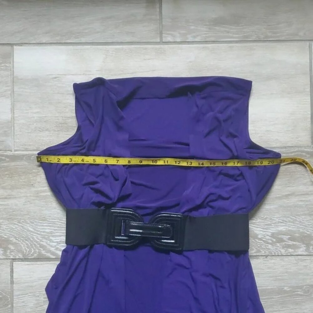 Dressbarn 2-in-1 Sleeveless Belted Tunic Shirt - Picture 12 of 13